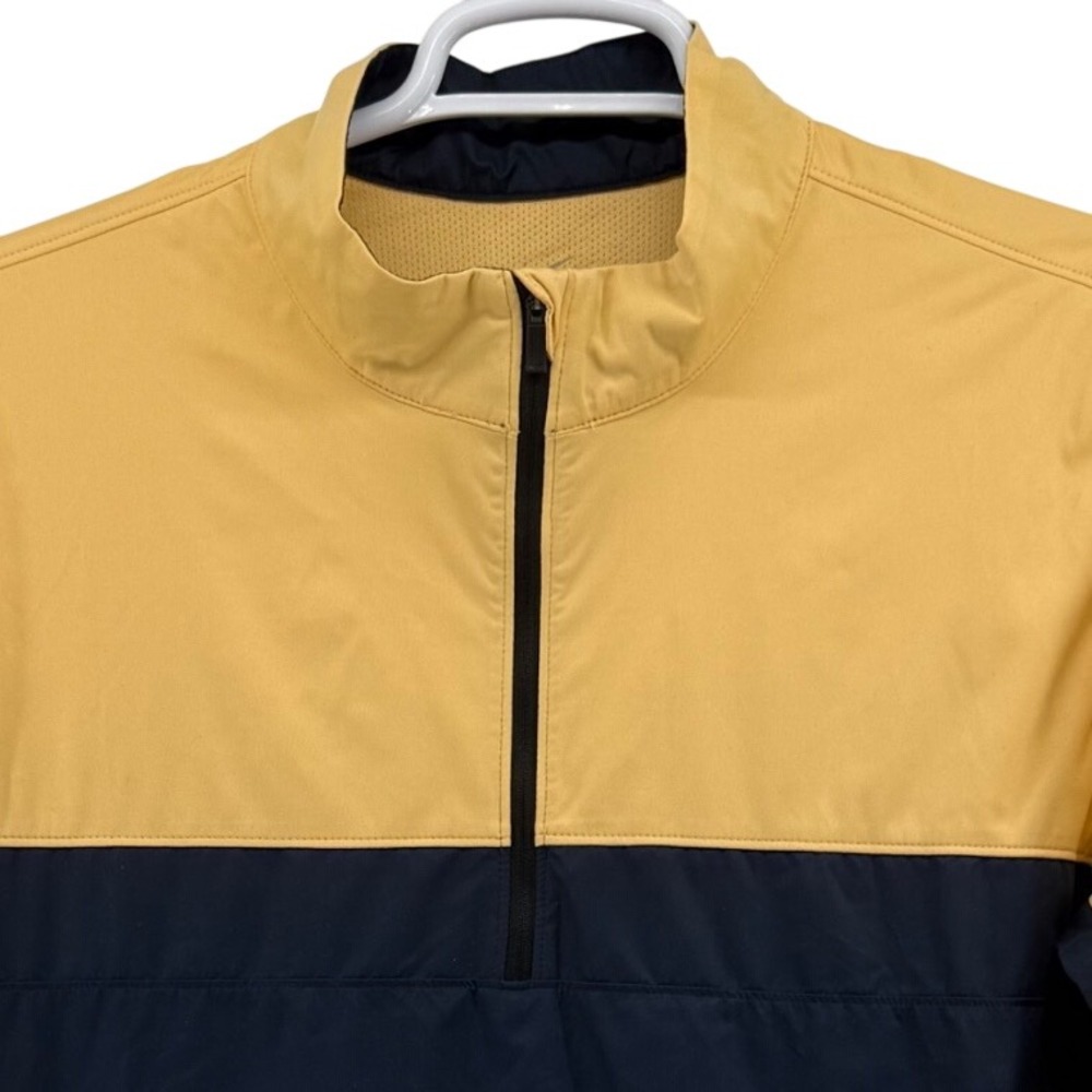 Nike Shield Mens Quarter Zip Windbreaker Jacket Yellow Navy BV0387-251 Large